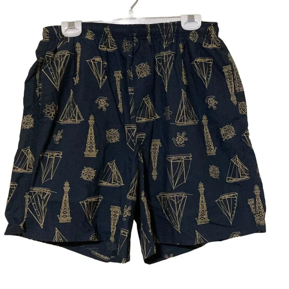 Men’s Nautical Swim Trunks sz Large